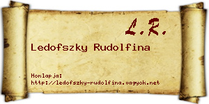 Ledofszky Rudolfina névjegykártya